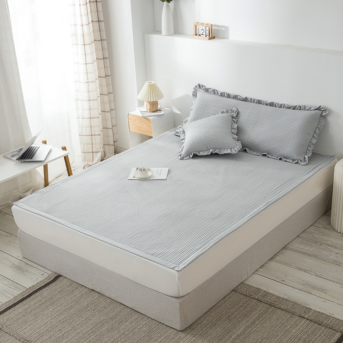 91家纺网 家纺一手货源 找家纺 紫碧螺家纺 2023新款新款四季棉夹棉系列床盖款 灰