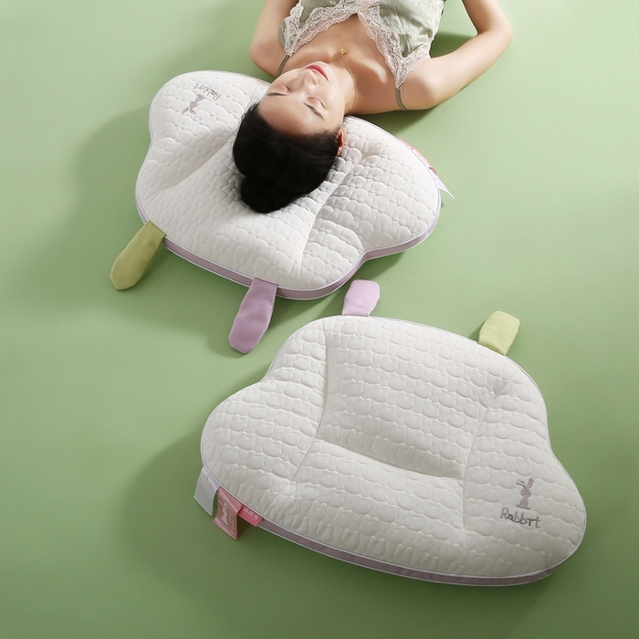 91家纺网 家纺一手货源 找家纺 拾光枕芯 2023新款兔耳朵护颈软枕 4