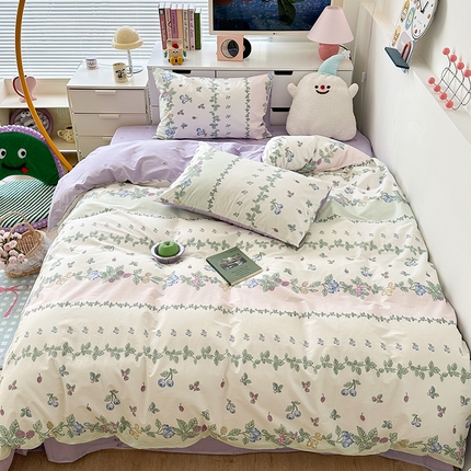 91家纺网 家纺一手货源 找家纺 （总）昔可家纺 2023新款全棉治愈风小碎花四件套