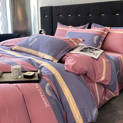 91家纺网 家纺一手货源 找家纺 （总）铭成 2024新款全棉生态喷气加厚磨毛四件套