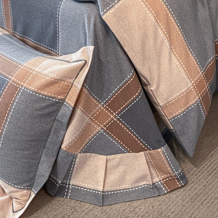 91家纺网 家纺一手货源 找家纺 铭成 2024新款全棉生态喷气加厚磨毛四件套 伯格