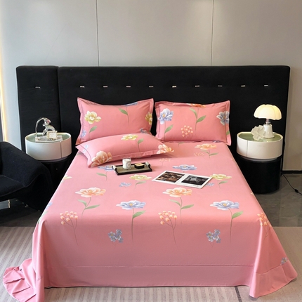 91家纺网 家纺一手货源 找家纺 （总）铭成 2024新款全棉生态喷气加厚磨毛单品床单