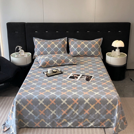 91家纺网 家纺一手货源 找家纺 （总）铭成 2024新款全棉生态喷气加厚磨毛单品床单