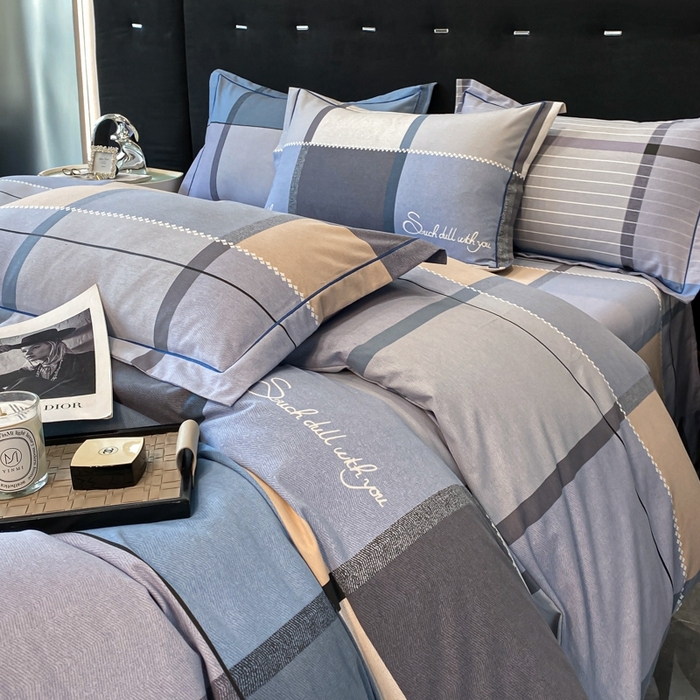 91家纺网 家纺一手货源 找家纺 铭成 2024新款全棉生态喷气加厚磨毛单品被套 哈伦-灰