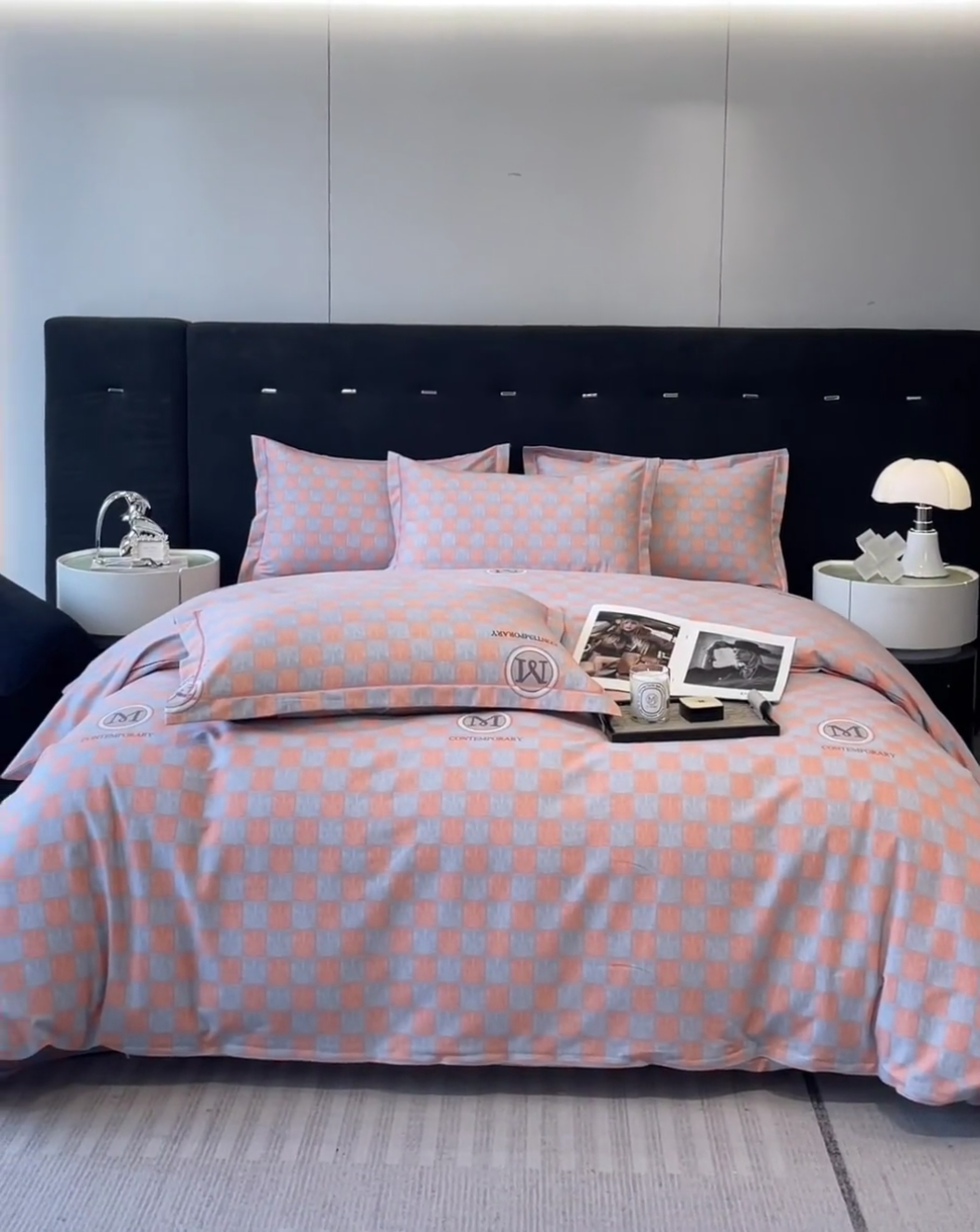 91家纺网 家纺一手货源 找家纺 铭成 2024新款全棉生态喷气加厚磨毛四件套 祖玛珑-桔