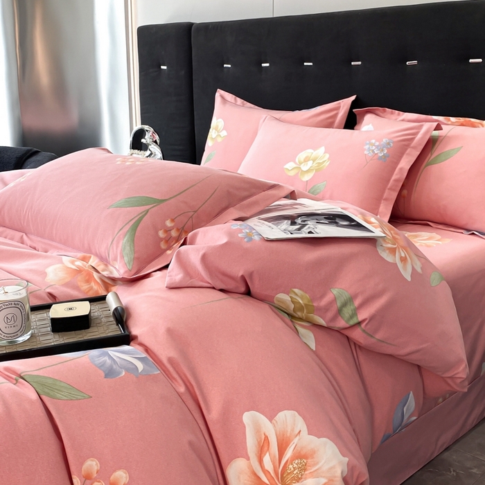 91家纺网 家纺一手货源 找家纺 铭成 2024新款全棉生态喷气加厚磨毛单品被套 瑞丽-粉