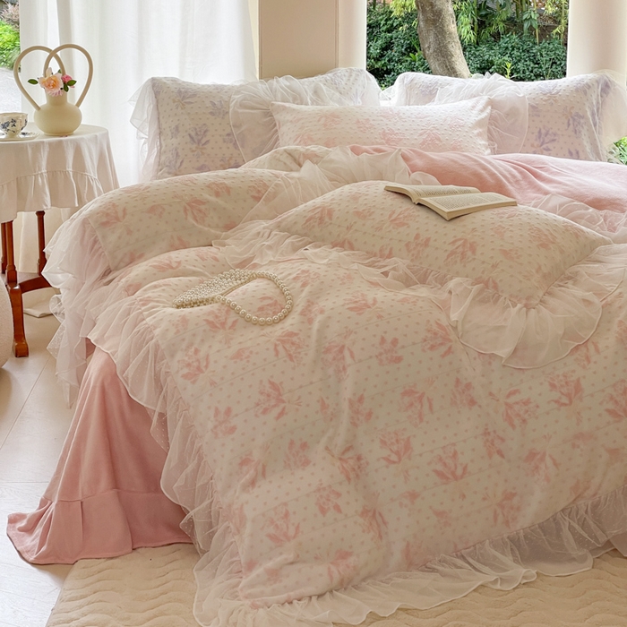 91家纺网 家纺一手货源 找家纺 （总）玛奇朵2023新款秋冬新品5D立体雕花牛奶绒四件套