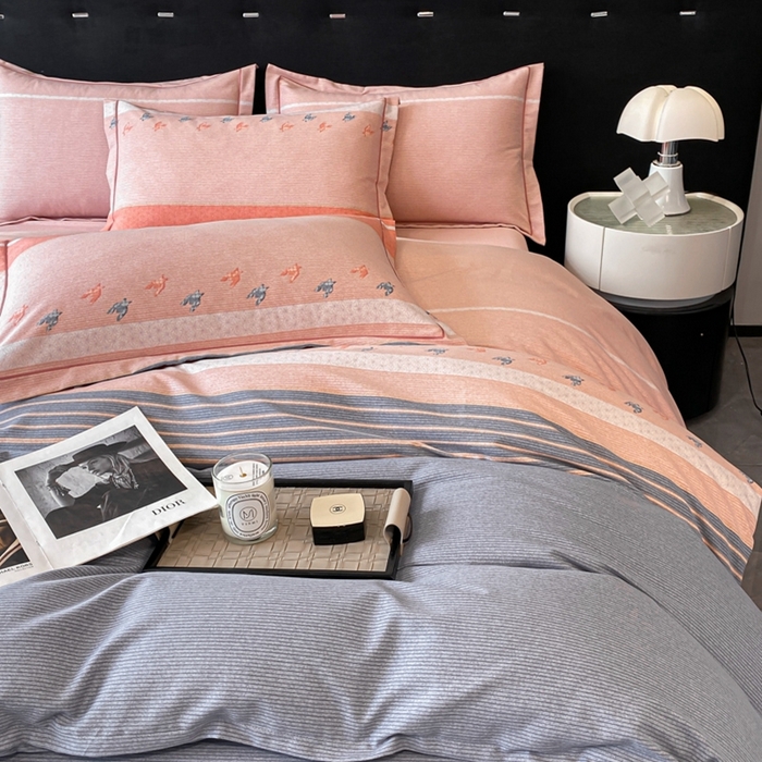 91家纺网 家纺一手货源 找家纺 铭成 2024新款全棉生态喷气加厚磨毛单品被套 布鲁斯