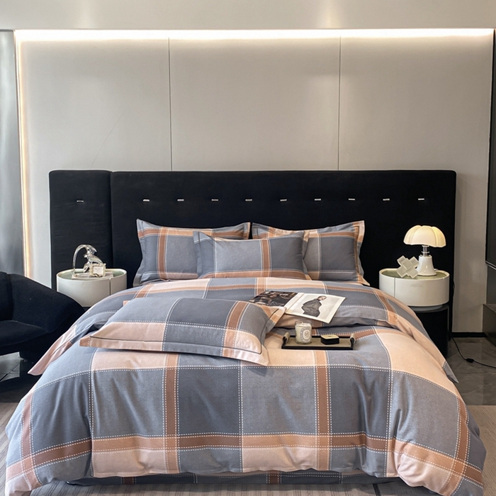 91家纺网 家纺一手货源 找家纺 铭成 2024新款全棉生态喷气加厚磨毛单品被套 伯格