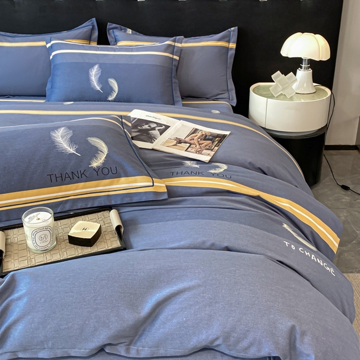 91家纺网 家纺一手货源 找家纺 铭成 2024新款全棉生态喷气加厚磨毛单品被套 风光无限-灰