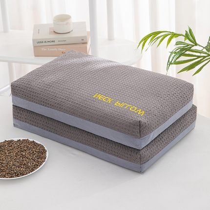 91家纺网 家纺一手货源 找家纺 （总）织布人 2023新款可拆洗全棉A版水洗棉B版华夫格全荞麦枕头枕套+枕芯