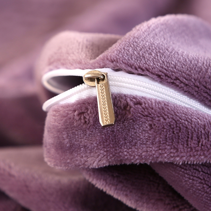 91家纺网 家纺一手货源 找家纺 代芙 2024新款高克重电商直播爆款11斤提花兔毛绒牛奶绒四件套 清雅-紫