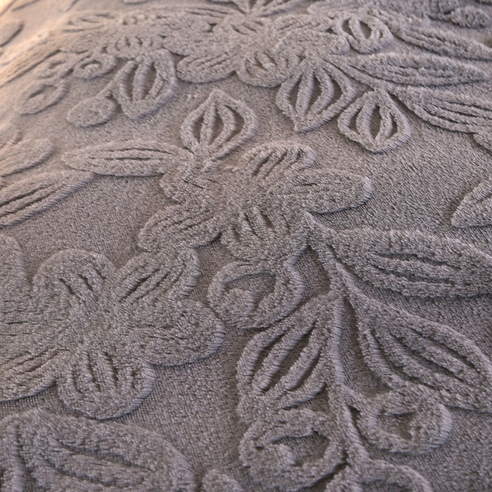 91家纺网 家纺一手货源 找家纺 代芙 2024新款高克重电商直播爆款11斤提花兔毛绒牛奶绒四件套 清雅-灰