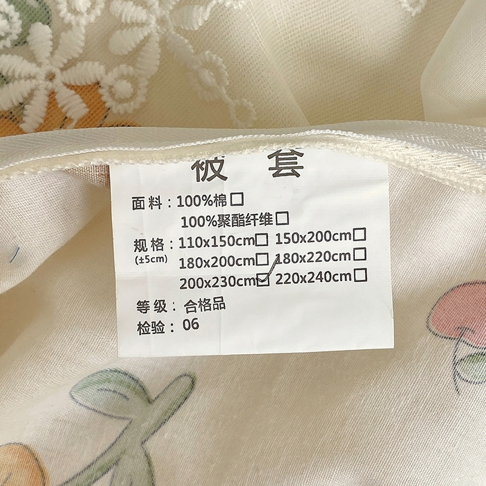 91家纺网 家纺一手货源 找家纺 罗艺轩家纺2024新款全棉蕾丝夹棉床裙忆江南系列-床裙三件套 忆江南~安妮小熊