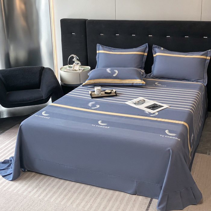 91家纺网 家纺一手货源 找家纺 铭成 2024新款全棉生态喷气加厚磨毛单品床单 风光无限-灰