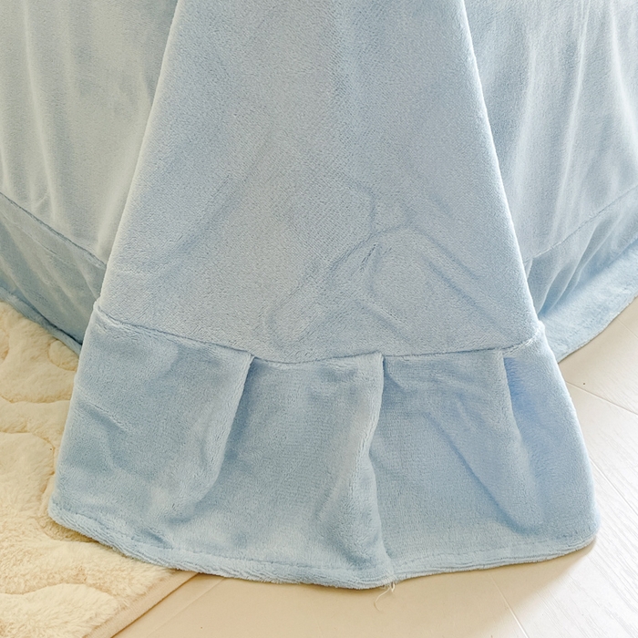 91家纺网 家纺一手货源 找家纺 玛奇朵2023新款秋冬新品5D立体雕花牛奶绒四件套 温妮-蓝