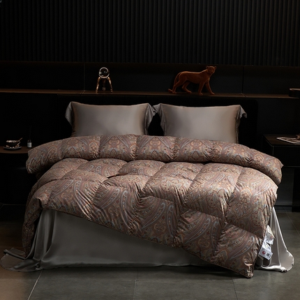 91家纺网 家纺一手货源 找家纺 （总）岚司羽 新款柔赛丝95%羽绒被子白鹅绒冬被芯