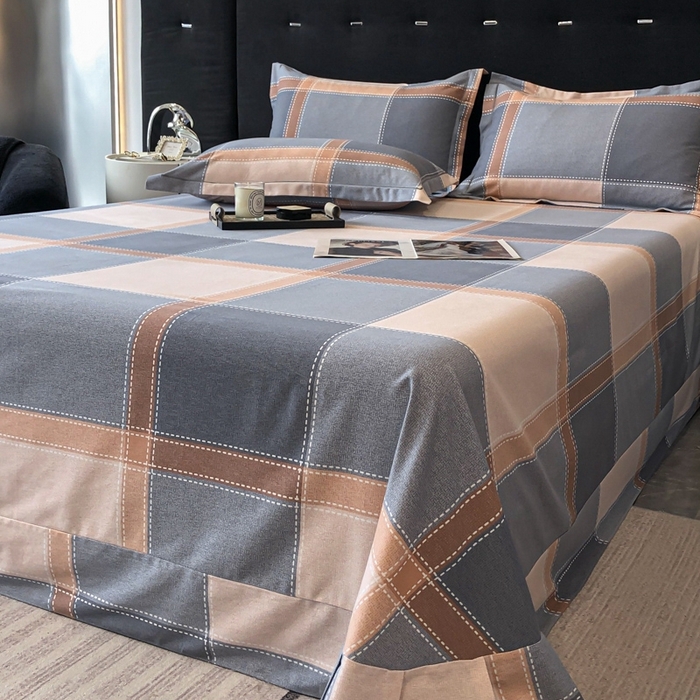 91家纺网 家纺一手货源 找家纺 铭成 2024新款全棉生态喷气加厚磨毛单品床单 伯格