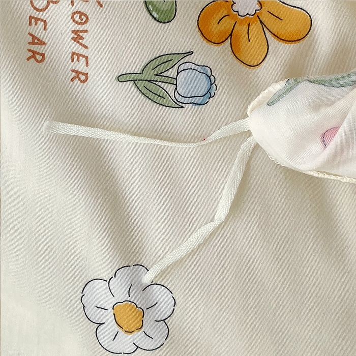 91家纺网 家纺一手货源 找家纺 罗艺轩家纺2024新款全棉蕾丝夹棉床裙忆江南系列-床裙三件套 忆江南~安妮小熊