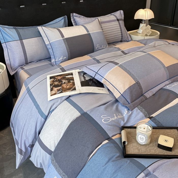 91家纺网 家纺一手货源 找家纺 铭成 2024新款全棉生态喷气加厚磨毛单品被套 哈伦-灰