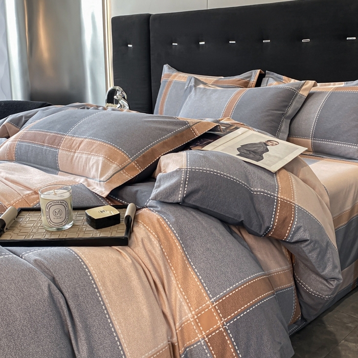 91家纺网 家纺一手货源 找家纺 铭成 2024新款全棉生态喷气加厚磨毛单品被套 伯格