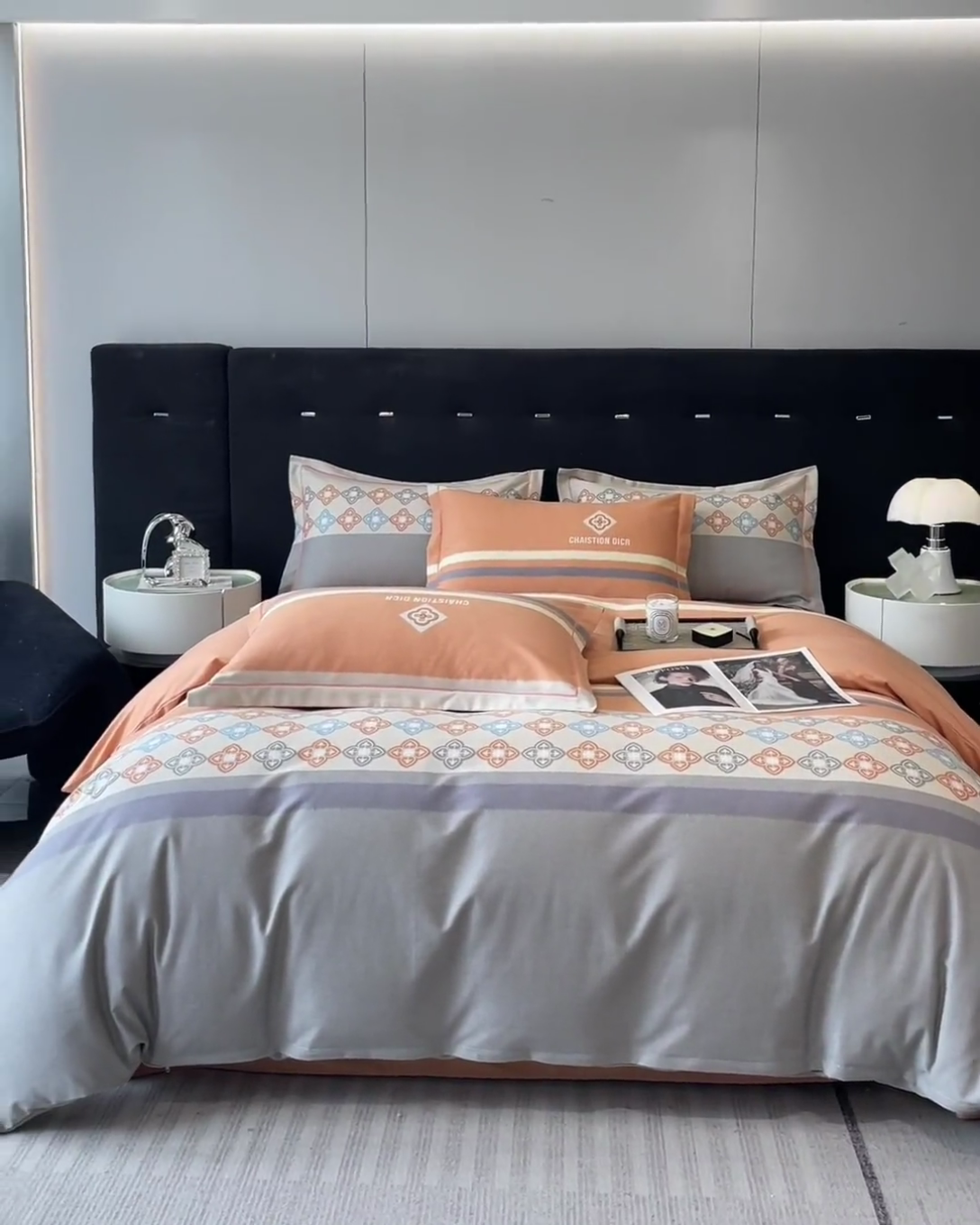 91家纺网 家纺一手货源 找家纺 铭成 2024新款全棉生态喷气加厚磨毛单品被套 卡纳尔-桔