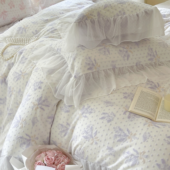 91家纺网 家纺一手货源 找家纺 玛奇朵2023新款秋冬新品5D立体雕花牛奶绒四件套 温妮-紫