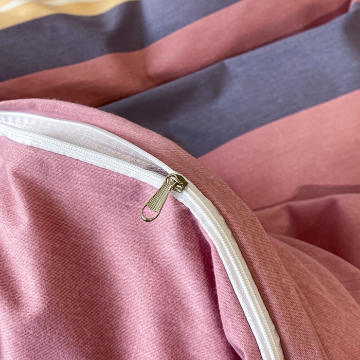 91家纺网 家纺一手货源 找家纺 铭成 2024新款全棉生态喷气加厚磨毛四件套 风光无限-粉