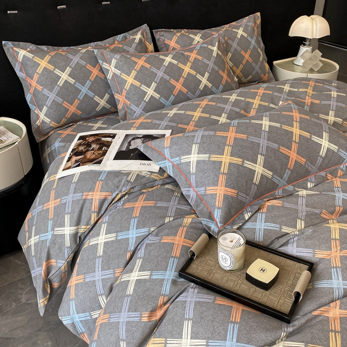 91家纺网 家纺一手货源 找家纺 铭成 2024新款全棉生态喷气加厚磨毛单品被套 布朗尼-灰