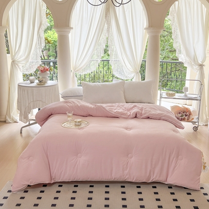 91家纺网 家纺一手货源 找家纺 （总）北极情 2024新款二合一拉链款大豆被子母被双胎被冬被春秋被被子