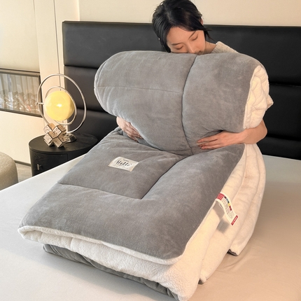 91家纺网 家纺一手货源 找家纺 （总）亚龙工厂店 2024新款加厚牛奶绒冬被