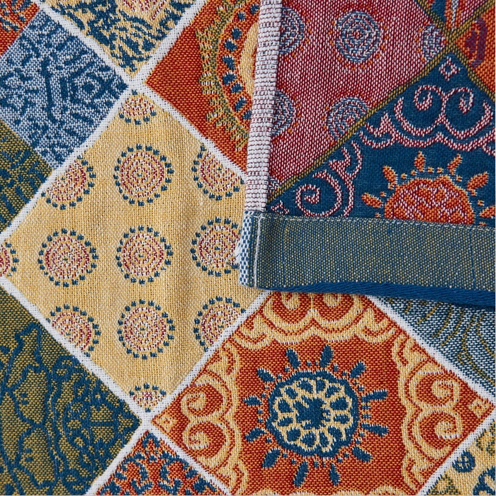 91家纺网 家纺一手货源 找家纺 朴尔家纺-毛巾被 2023年全棉多彩四层纱布枕巾 雪花朵朵