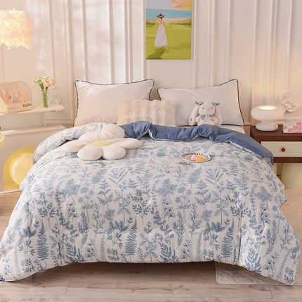 妖妖家纺 2023妖妖超柔水洗双层纱冬被 花漫野