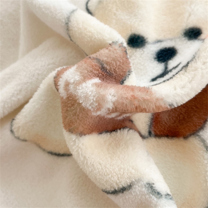 91家纺网 家纺一手货源 找家纺 古吉梦 2023新增牛奶绒印花（跑量款） 可爱熊