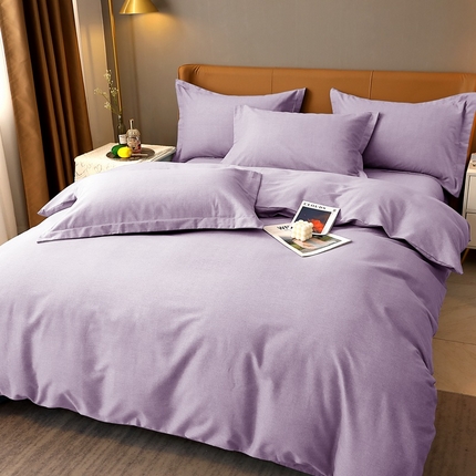 91家纺网 家纺一手货源 找家纺 总-2024新款纯色多规格全棉生态磨毛四件套素色纯棉磨毛四件套三件套