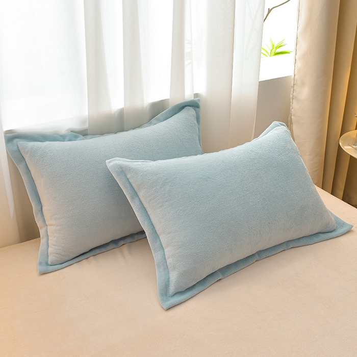 91家纺网 家纺一手货源 找家纺 （总）简爱2025新款纯色双拼牛奶绒四件套被套（跑量款）直播