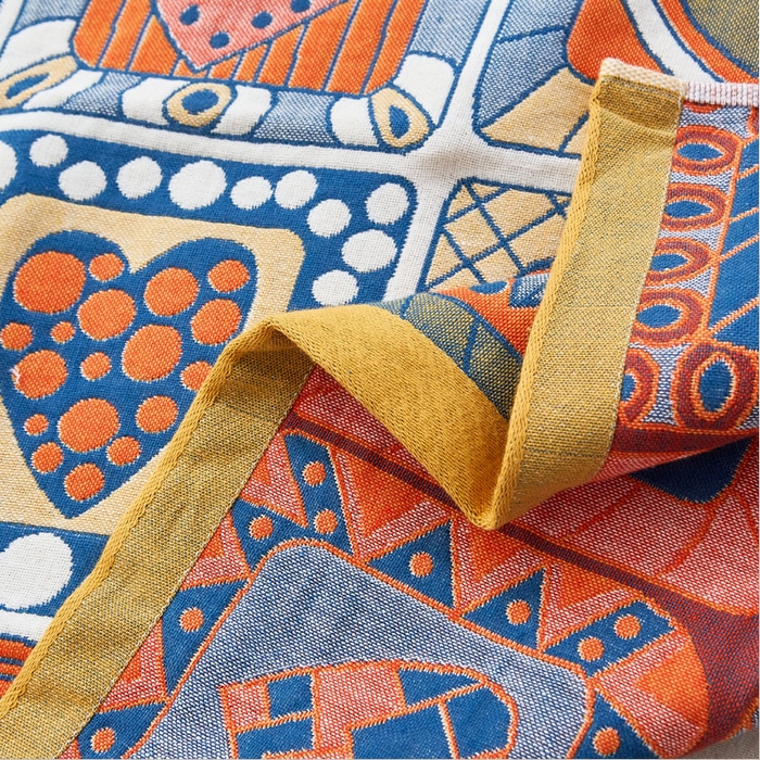 91家纺网 家纺一手货源 找家纺 朴尔家纺-毛巾被 2023年全棉多彩四层纱布枕巾 心心世界