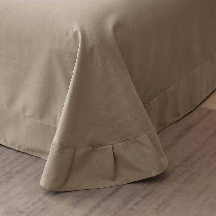 91家纺网 家纺一手货源 找家纺 晶缦家纺 2023加厚全棉纯色生态磨毛多规格四件套 纯依-时尚灰