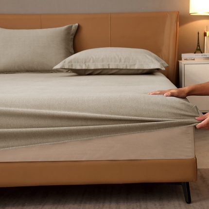 91家纺网 家纺一手货源 找家纺 总-2024纯色加厚全棉生态磨毛单品床笠多规格纯棉磨毛床笠单件保暖