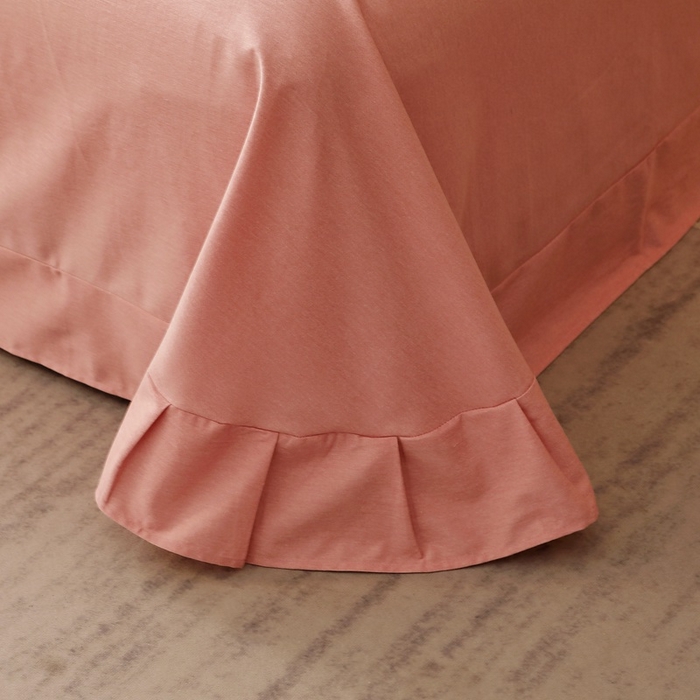 91家纺网 家纺一手货源 找家纺 晶缦家纺 2023加厚全棉纯色生态磨毛多规格四件套 纯依-粉玉