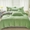 91家纺网 家纺一手货源 找家纺 慕晨纯色牛奶绒法莱绒拼色三四件套单被套 豆绿+浅灰