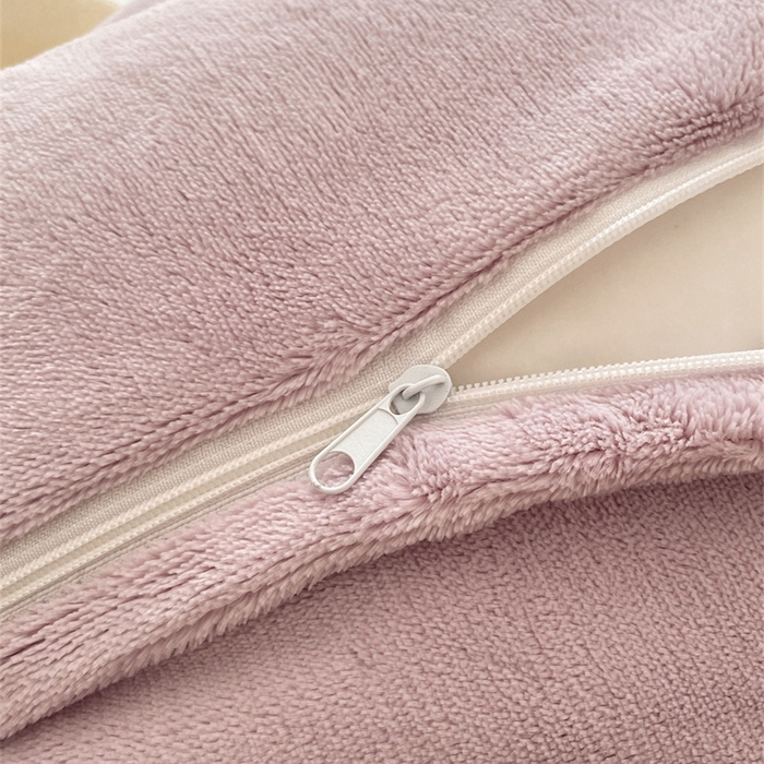 91家纺网 家纺一手货源 找家纺 古吉梦 2023新款牛奶绒纯色双拼（跑量款）四件套 奶芋色+微紫