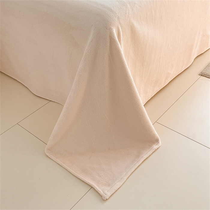 91家纺网 家纺一手货源 找家纺 古吉梦 2023新款牛奶绒纯色双拼（跑量款）四件套 尼罗兰+香蕉玉