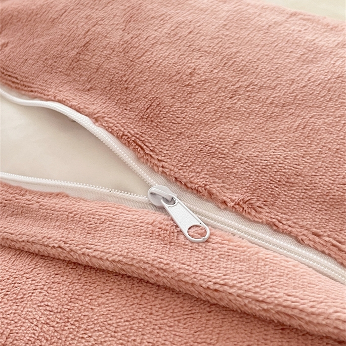 91家纺网 家纺一手货源 找家纺 古吉梦 2023新款牛奶绒纯色双拼（跑量款）四件套 奶芋色+可可粉