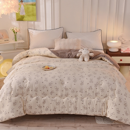 91家纺网 家纺一手货源 找家纺 （总）妖妖家纺 2023妖妖超柔水洗双层纱冬被