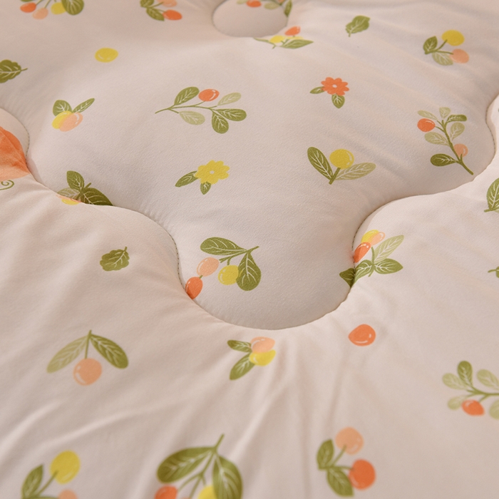 91家纺网 家纺一手货源 找家纺 妖妖家纺 2023妖妖超柔水洗双层纱冬被 南瓜瓜