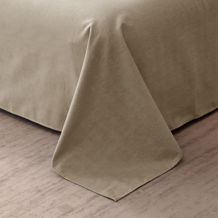 91家纺网 家纺一手货源 找家纺 晶缦家纺 2023加厚全棉纯色生态磨毛多规格单品四件套--床单 纯依-时尚灰