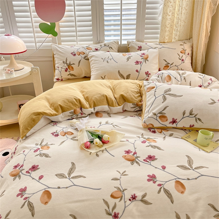 91家纺网 家纺一手货源 找家纺 古吉梦 2023新增牛奶绒印花（跑量款） 花蔓藤