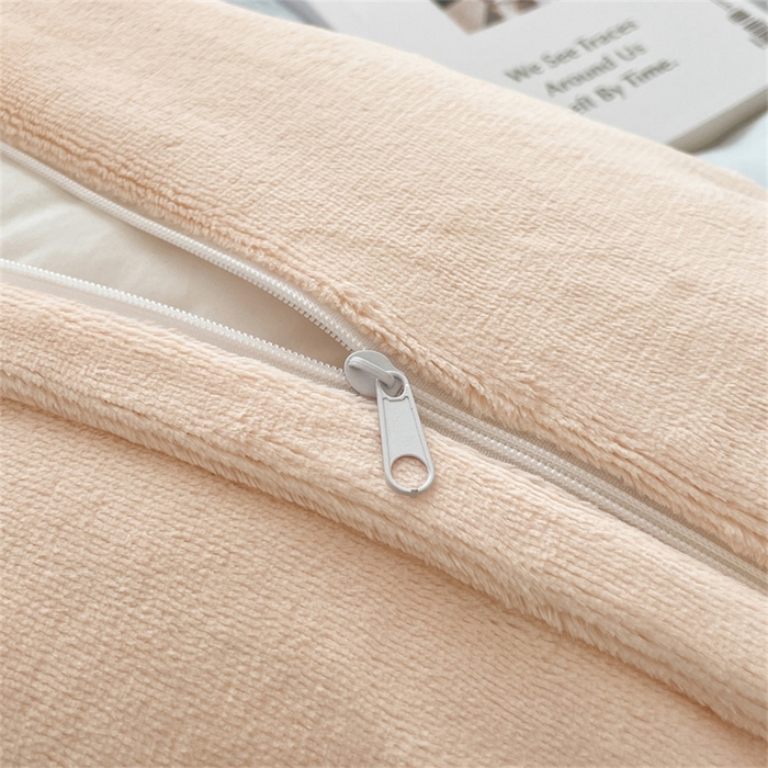 91家纺网 家纺一手货源 找家纺 古吉梦 2023新款牛奶绒纯色双拼（跑量款）四件套 尼罗兰+香蕉玉