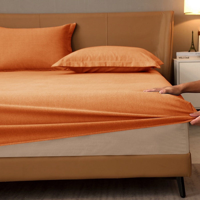 91家纺网 家纺一手货源 找家纺 总-2024纯色加厚全棉生态磨毛单品床笠多规格纯棉磨毛床笠单件保暖